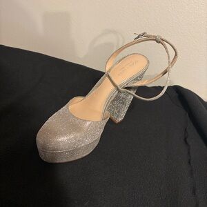 ANTONIO MELANI Silver Platform Heels